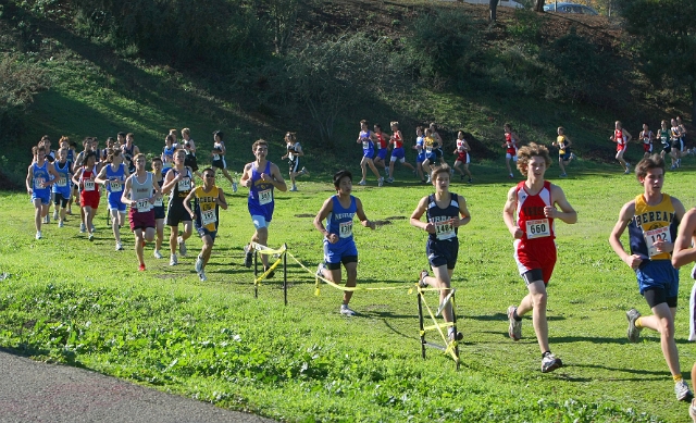 NCS XC D5 Boys-063.JPG - 2009 North Coast Section Cross Country Championships, Hayward High School, Hayward, California